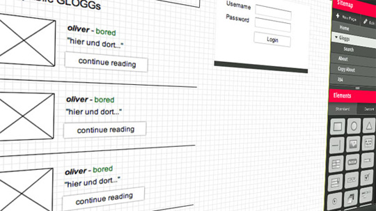 Aperçu des wireframes d'un site internet