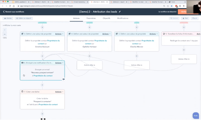 outil marketing automation interface hubspot