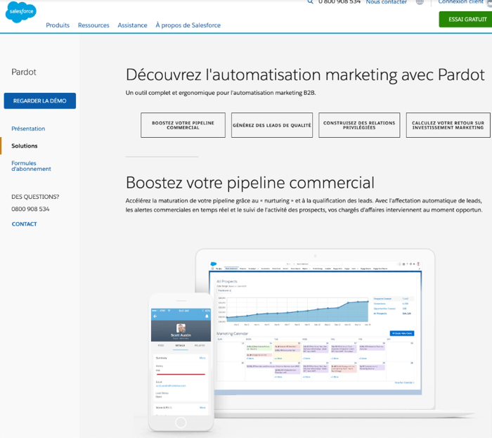 outil marketing automation pardot salesforce