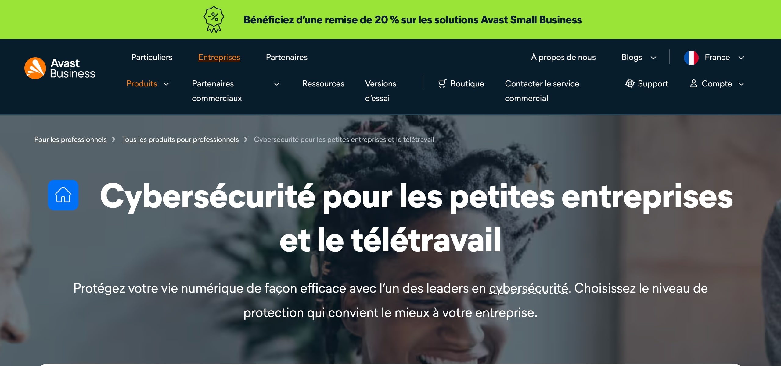 page produit site hubspot avast