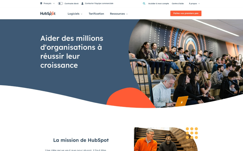 Hubspot - Aperçu page Qui sommes-nous
