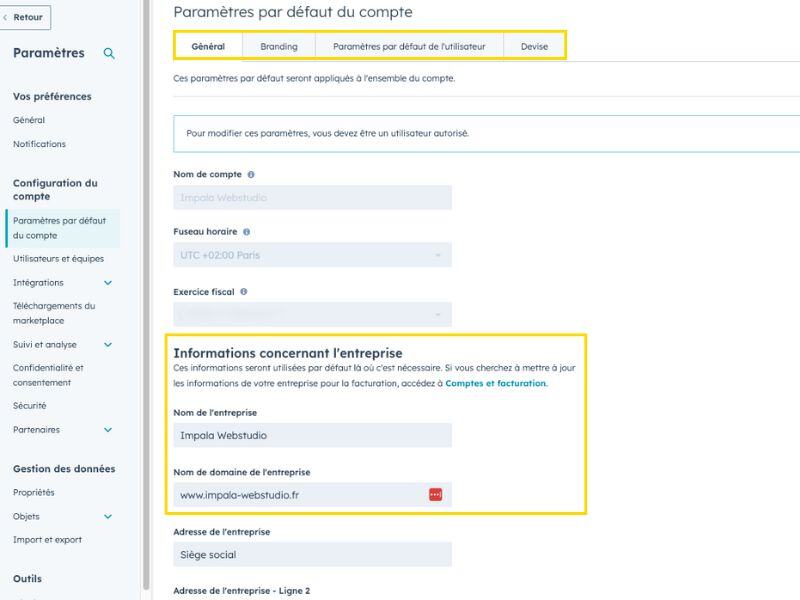 audit-portail-hubspot-parametrages-reglages-par-defaut