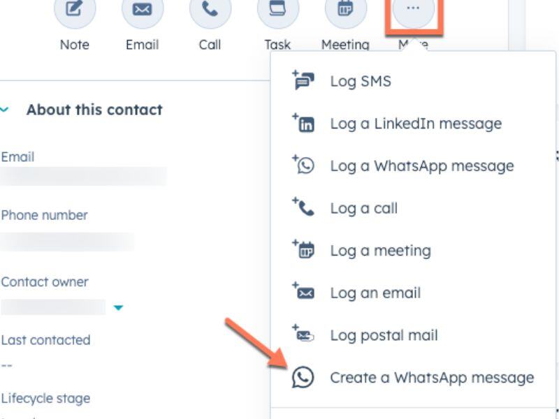 integration-whatsapp-hubspot-envoyer-message