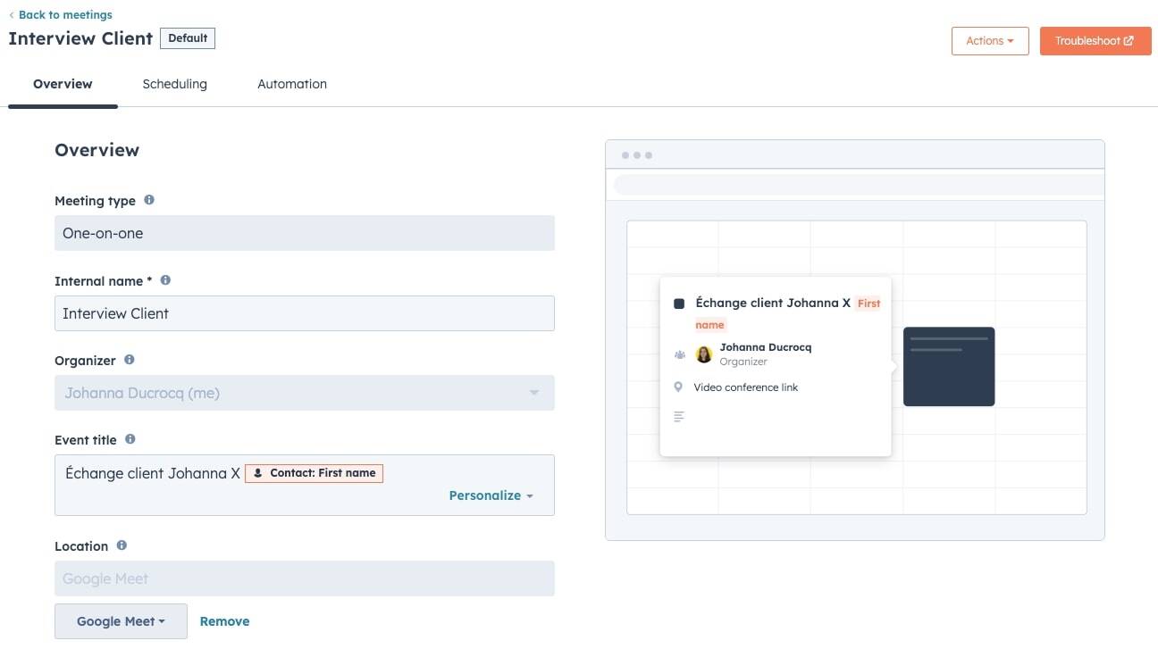 hubspot-calendar-parametres-generaux