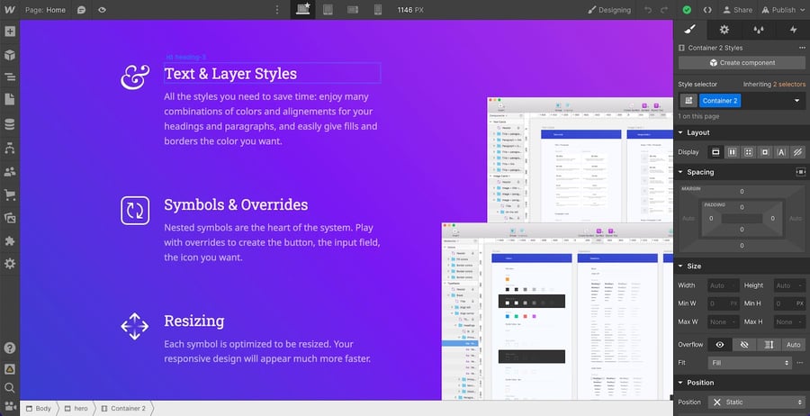 webflow interface