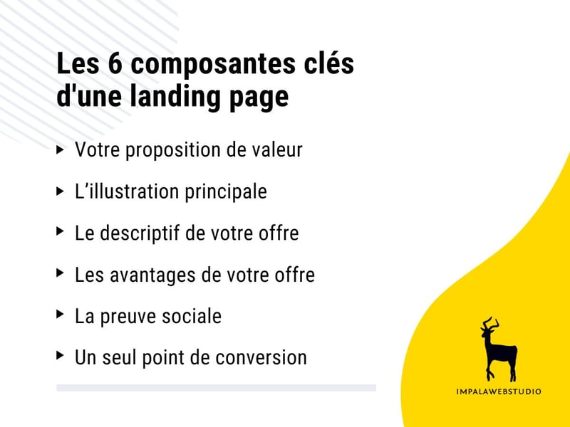 composante landing pages