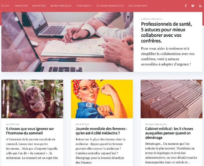 Réussite de Startup & SaaS : Mondocteur.fr - Blog